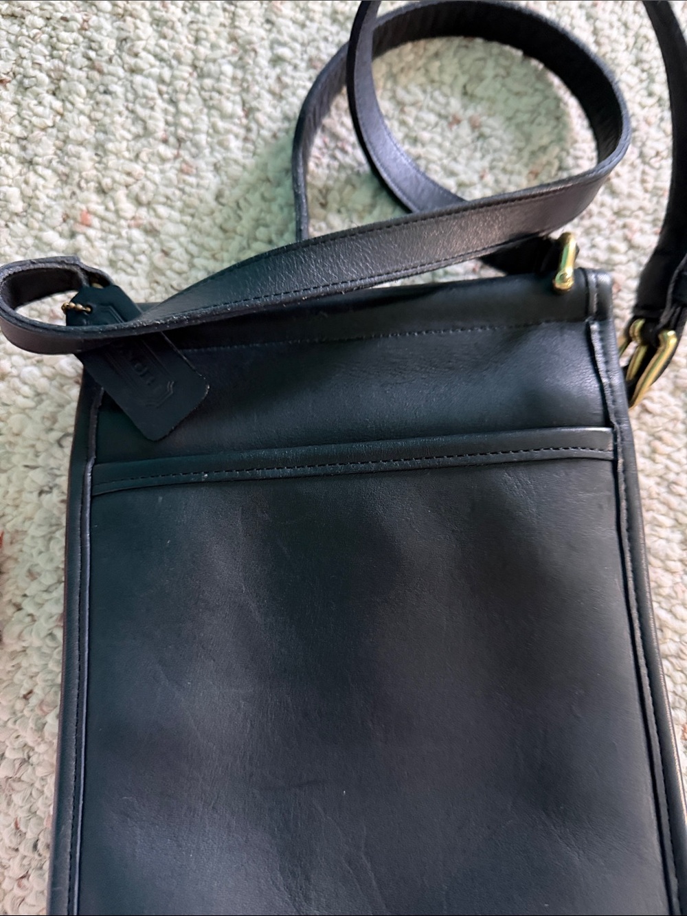 Vintage Coach Black Leather Murphy Crossbody Style #CB 9930 - Picture 7 of 14